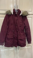 Garage Parka Jacket Womens Med Removeable Liner ,fuax Fur Lined Hood
