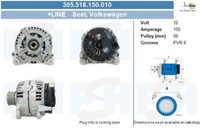 BV PSH Lichtmaschine Generator 150A 12V FüR Audi A4 Avant 1.9 TDI