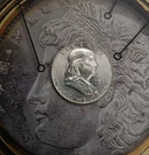 SILVER FRANKLIN HALF DOLLAR 1957 D   TP-8165