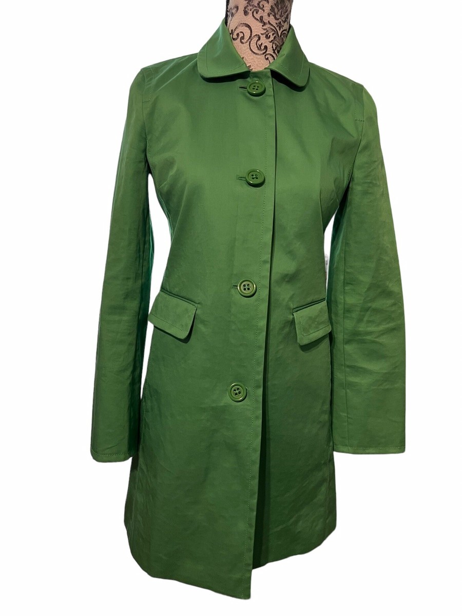 Trench Coat Green Ladies Waterproof Jacket J Crew Women's Size
