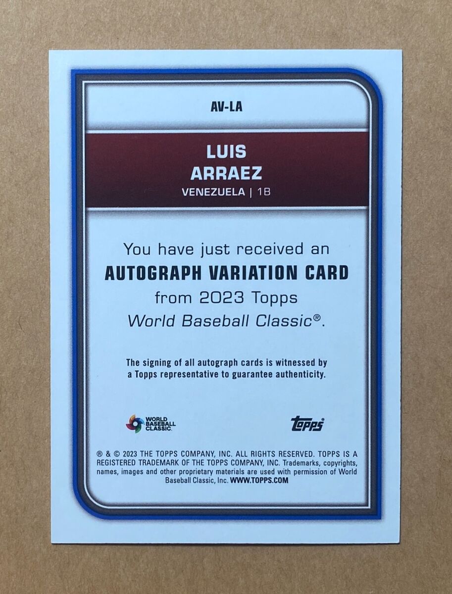 2023 Topps WBC Luis Arraez Base Image Variation Orange 2023 Topps WBC Luis Arraez Base Image Variation Orange