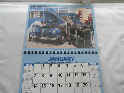BOB DRAKE AUTO-1990 CALENDAR Hot Rod Pictures! See! | eBay