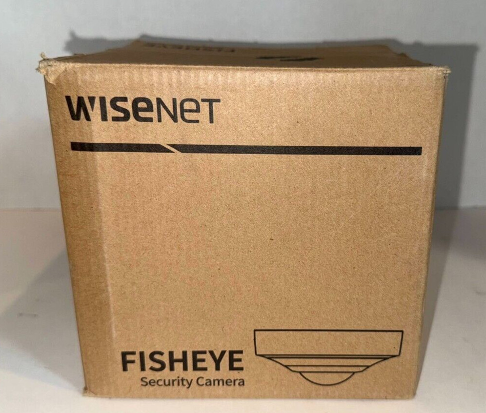 * Wisenet SNF-8010 Hanwha Techwin Network Fisheye Camera White 360 Degree NEW