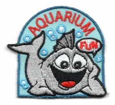 AQUARIUM FUN Iron On Patch Fish Turtles Sea Creatures