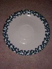 Set of (8) Tienshan Folk Craft Green Apple 6.5" Saucer Plates Moose Country