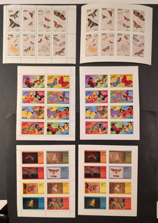 Dhurfar Oman Butterflies Nice lot of 6 mini sheets MNH VF.