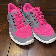Pink Gray Girls Nike Free 5.0 GS Running Shoes sz 6 Youth Multi-Size 580565601