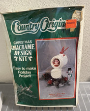 Christmas Country Originals Macrame Kit Santa's Mailbox 12" 1981