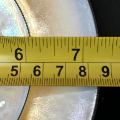PAIR 1918-94 Czechoslovakia, Opal Iridescent Porcelain Dessert Plate, 6.5" - Picture 4 of 8