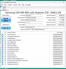 Samsung 990 2TB Pro with Heatsink 2280 PCI-E 4.0 M.2 SSD NVMe (MZ-V9P2T0)