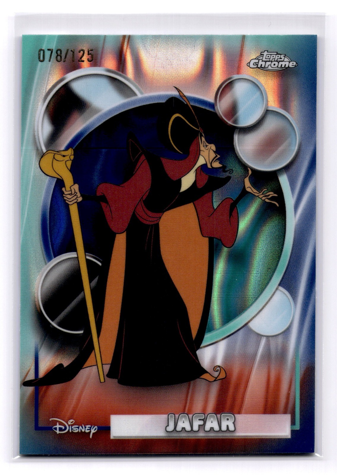 Jafar Topps Chrome Disney - Dark Blue & Light Blue Lava 84 [/125] NM