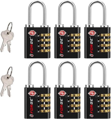 Forge Dual-Opening: Key or Combination Access Lock, Use to 6 Pk, Black 