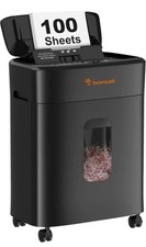 Bonsaii 100-Sheet Auto Feed Micro Cut Paper Shredder Heavy Duty 16L Bin –Black