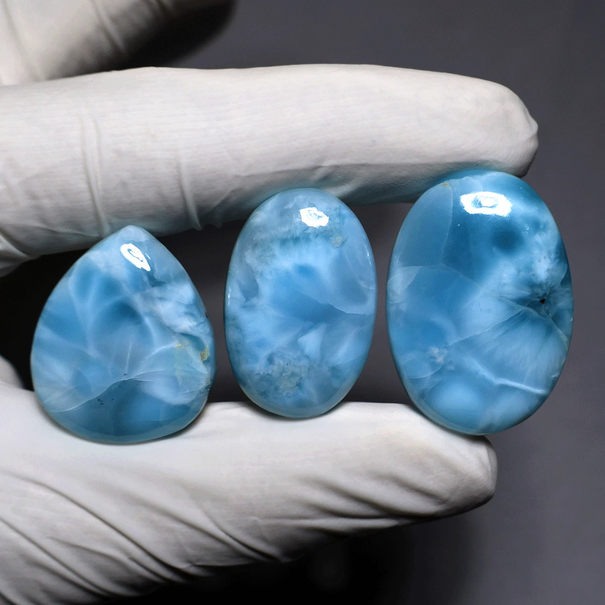 Cabochon Larimar Naturel – République Dominicaine – Bleu Ciel – 8 Grammes – Pièce Unique #LC133