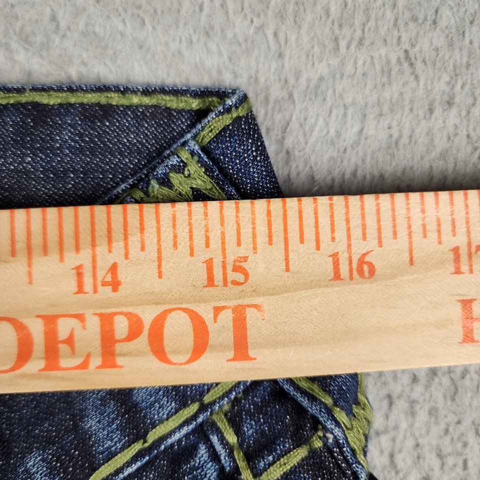 Pantalones de mezclilla True Religion para hombre 30 azules Joey Super T puntada gruesa corte boot occidental Foto 4 de 4