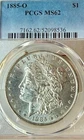 1885-O MS62  Wonderful PCGS New Orleans Mint Morgan Silver Dollar