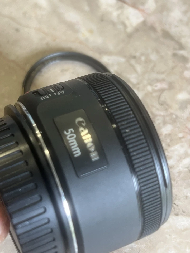 Canon EF 50mm f/1.8 1:1.8 STM DSLR Lens W/ B+W Filter Clean Optics - Image 3 of 4