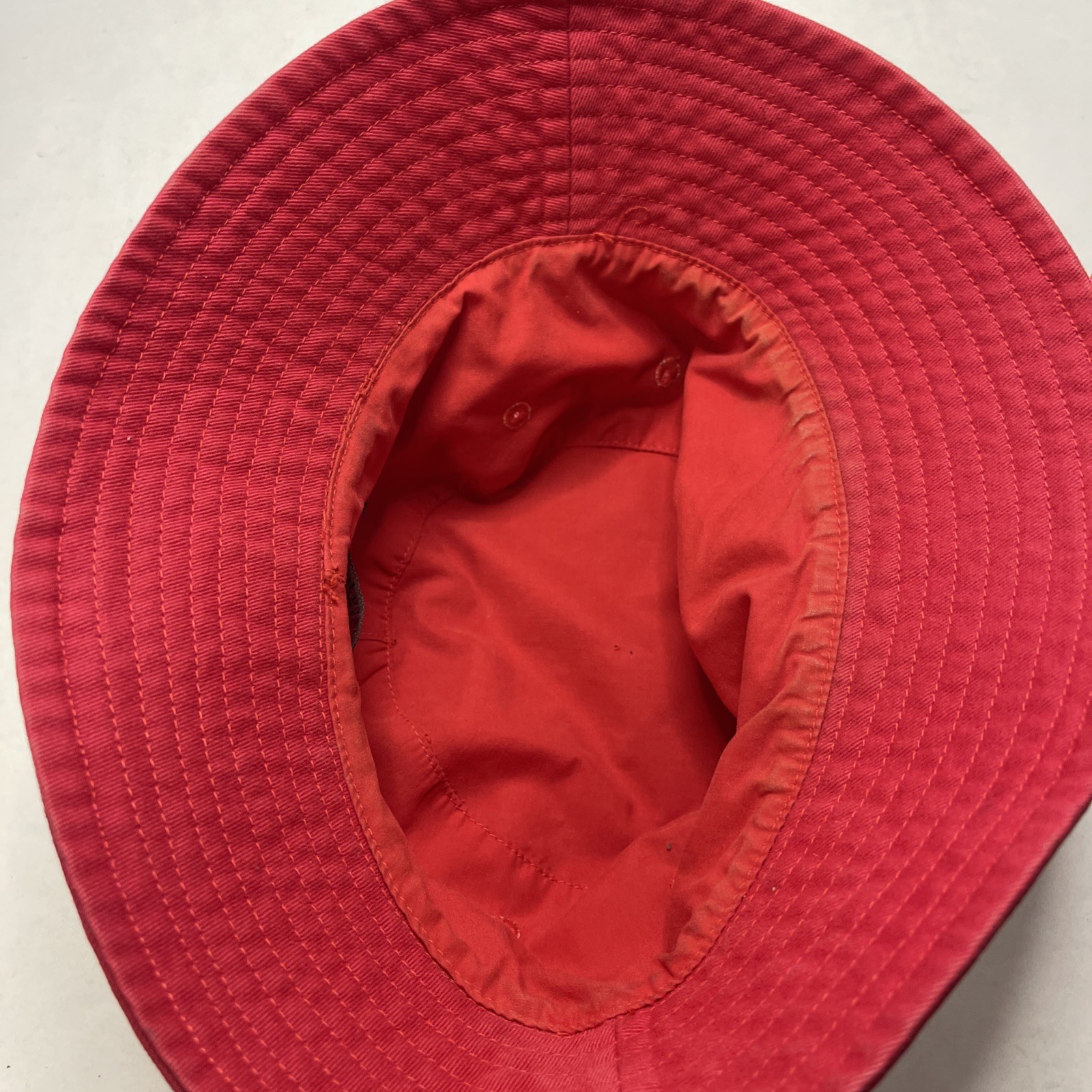 Cappello vintage Polo Ralph Lauren secchiello neonato rosa rosso chiaro blu navy pony chino