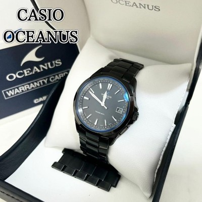 Casio Oceanus OCW-S100 Manta Titanium Solar Radio Watch Black from Japan
