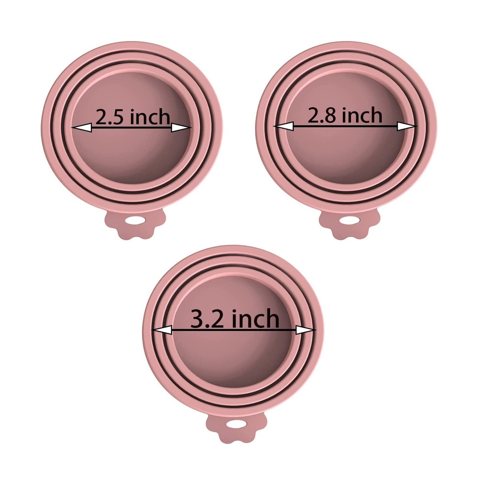 WANBAO 4 Pack Silicone Pet Food Can Lids for 3 Standard Size Food Cans for Pe...