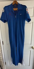 Vtg 60s 70s Jumpsuit One Piece Mens Unusual With Patches B3 
