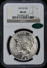 1923-D Peace Dollar S$1 NGC MS64 (CAC)