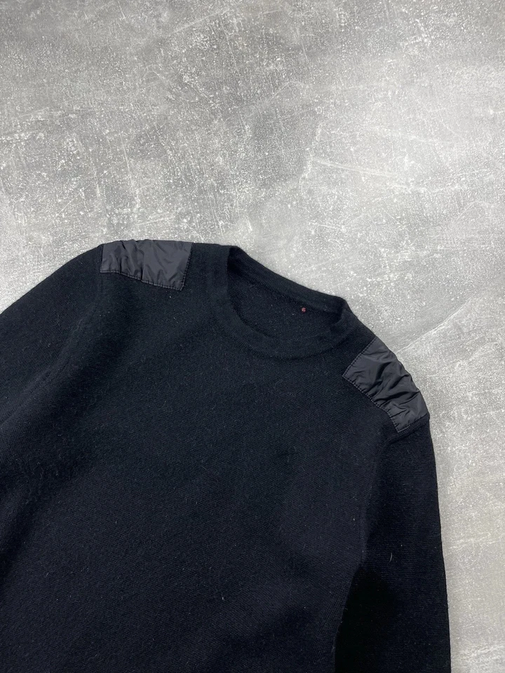 Prada Sport Linea Rossa Vintage 2000s Black Wool Sweater Made in Italy Sz 46 - Image 3 of 4