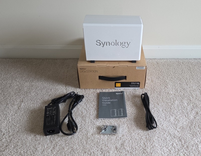 Synology DiskStation DS218j 2-Bay NAS Server - White (Diskless)