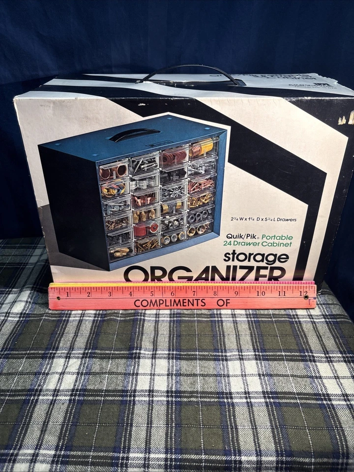 Akro-Mils Quick Pik 24 Drawer Storage Organizer NOS VTG. Y2 - Image 2 of 4