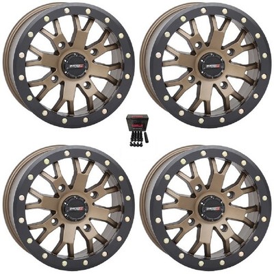 System 3 SB-4 Beadlock 15x10 Wide Wheels Bronze (5+5) Honda Pioneer 1000 / Talon