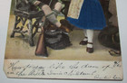 Postcard Foreign Boy w Rifle Gun Sweden Swiss Dutch Girl 1907 German Stein — photo 3