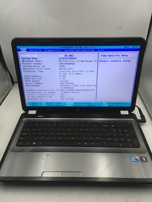 HP 2000 329WM NOTEBOOK - BOOTS TO BIOS - AMD E 350 - NO RAM - RREAD DESCRIP - BB