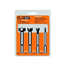 CMT 537.000.04 4-Piece Forstner Bit Set, 1/4 -1/2 -3/4 -1-Inch Diameters, 3/8...