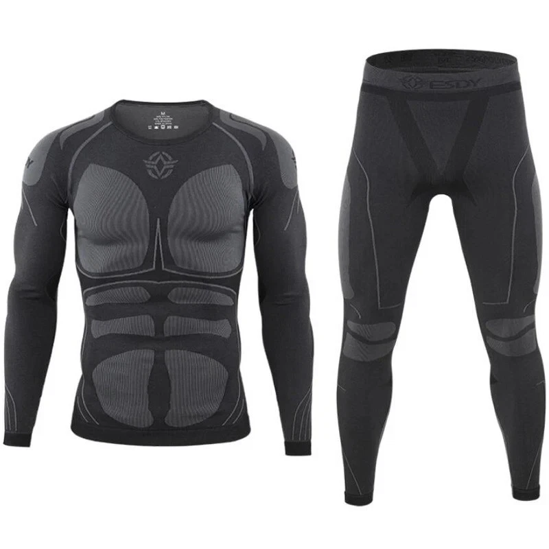 Men's Tactical Thermal Underwear Set Seamless Compression Base Layer 3XL