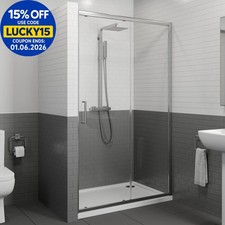 Sliding Shower Door Enclosure Side Panel 8mm Framed Tray Waste Various Options