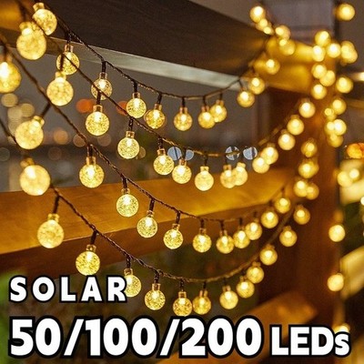 100 LED Solar String Lights Outdoor Garden Party Xmas Fairy Wedding Lamp