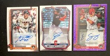 Topps 2024 Chrome & Bowman Chrome Rookie Auto 3-Card Lot Koss Rodriguez Yang
