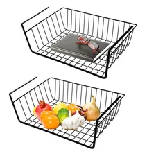 Under Shelf Storage Basket, Hanging shelf basket Slides Under Shelves for Sto...