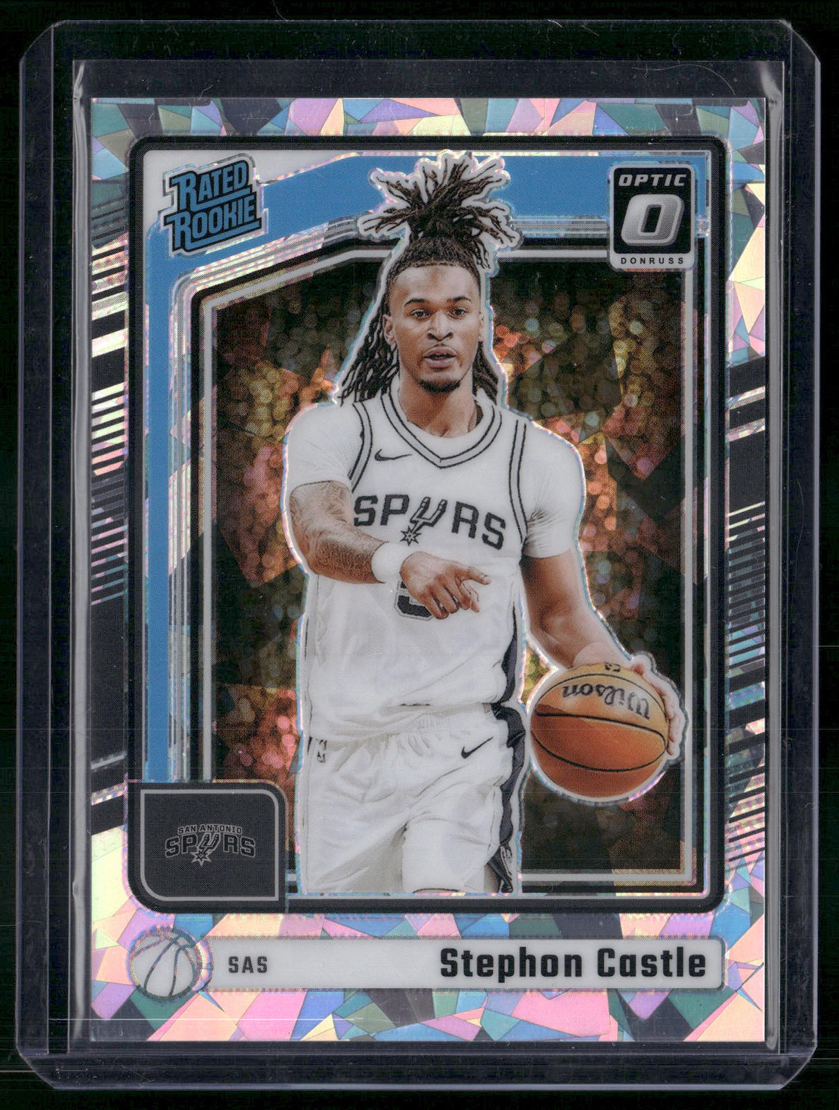 2024-25 Donruss Optic #254 Stephon Castle Cracked Ice #/25