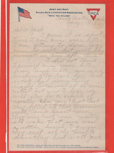 Camp Custer World War 1 Letter "Filled this camp with all Waps a Rotten Bunch"