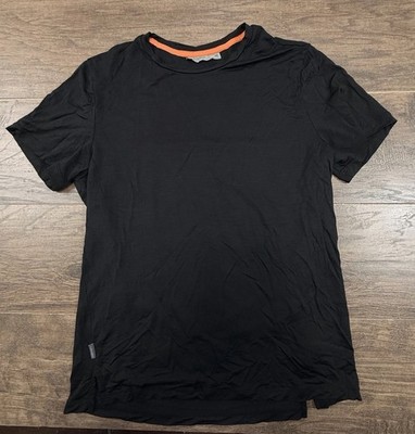 Icebreaker Shirt Mens Medium Black Merino Cool-Lite Casual Tee