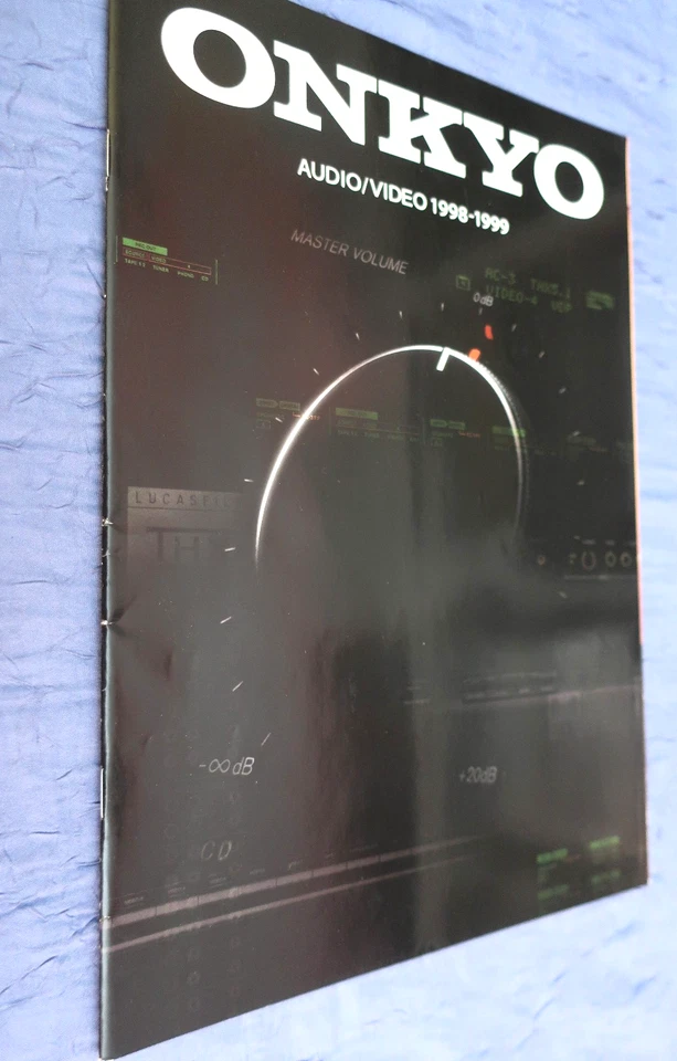 ONKYO Jahreskatalog 1998- 1999, 35S. Audio + Video/ Kinosound, top Zustand!