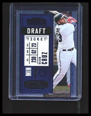 2020 Nelson Cruz - Panini Contenders Draft Ticket /149 #53 Blue Twins 
