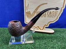 Chacom Carat Bent Sandblasted Egg Restored Briar French Estate Pipe, New Stem