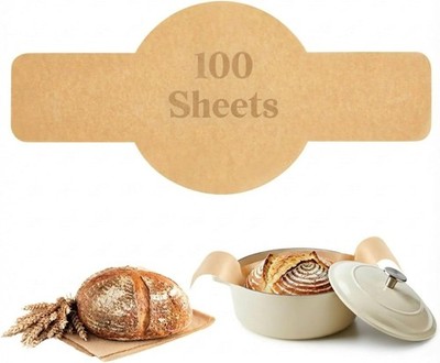 100 Pcs Parchment Paper for Sourdough Baking, Bread Sling - Dutch Oven Liner,
