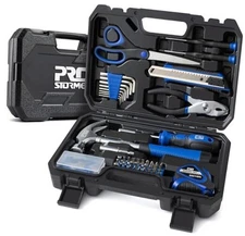  93-Piece Tool Kit, Basic Household Repair Tool Set with Toolbox Storage Blue