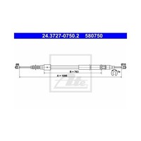 ATE Handbremsseil Hinten Links FüR Opel Corsa C Tigra