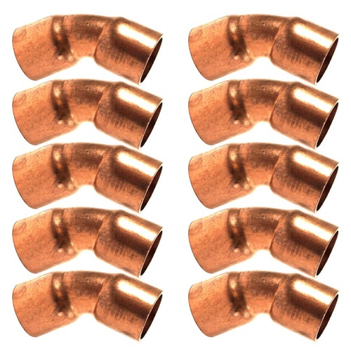 Appli Parts AP-C01445B10 1/4 45 Degree Elbow Short Turn Copper pipe fittings CxC
