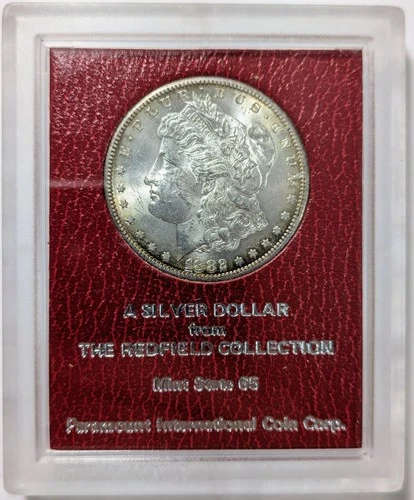 1882-S Morgan Silver Dollar Redfield Collection MS Red Paramount Holder Toned