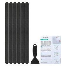 6 Pack Bathtub Non Slip Stickers 14.96x0.79 Inch, Black